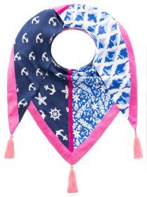 Zwillingsherz Damen Dreieckstuch "Maritimer Mix" blau