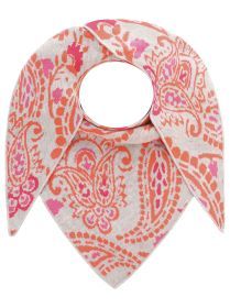 Zwillingsherz Damen Dreieckstuch "Cozy Paisley" grau