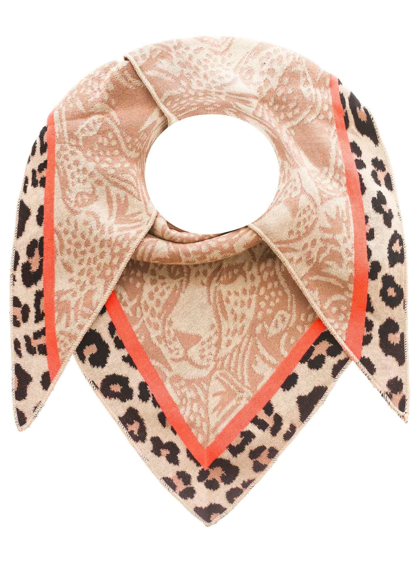 Zwillingsherz Damen Schal "Angry Leo" beige