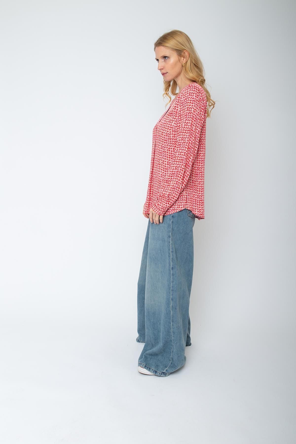 Emily van den Bergh Damen Bluse pink