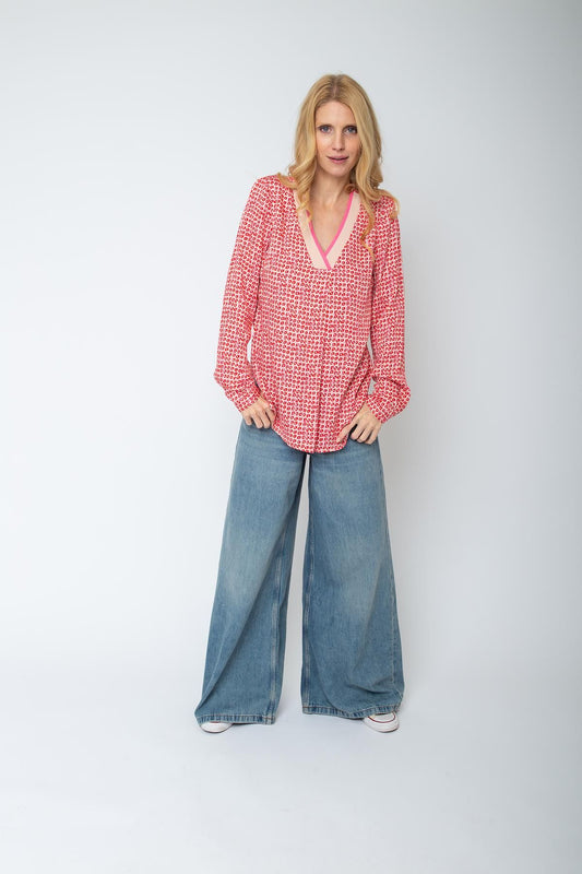 Emily van den Bergh Damen Bluse pink