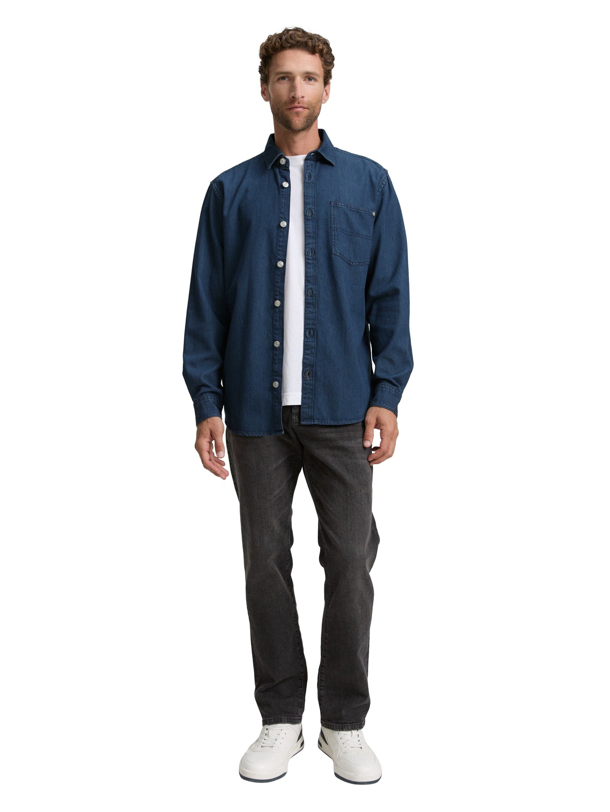 Tom Tailor Herren Hemd blau