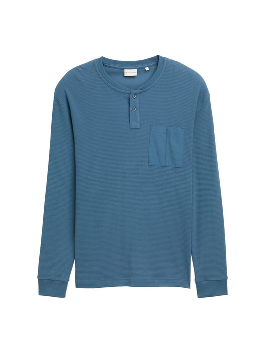 Tom Tailor Herren Langarmshirt XXXL blau