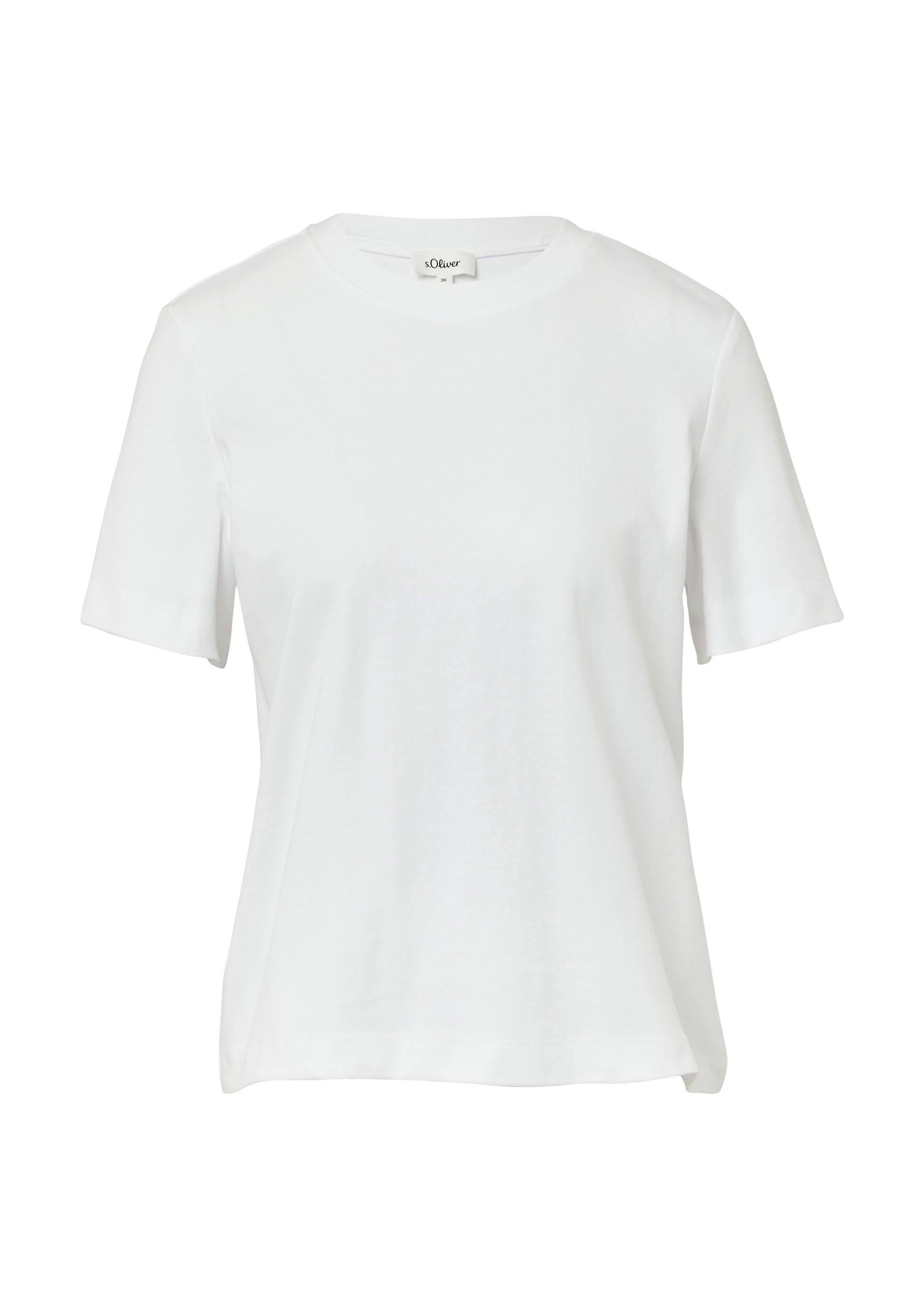 s. Oliver Damen T-Shirt weiß