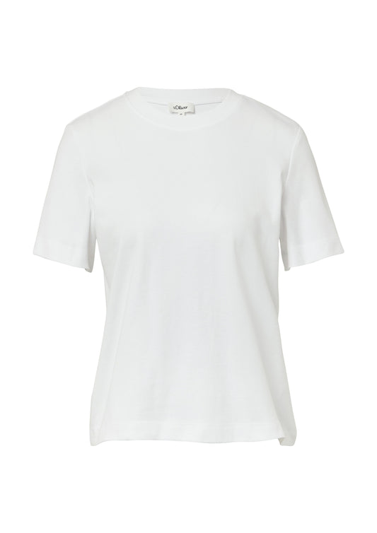 s. Oliver Damen T-Shirt weiß