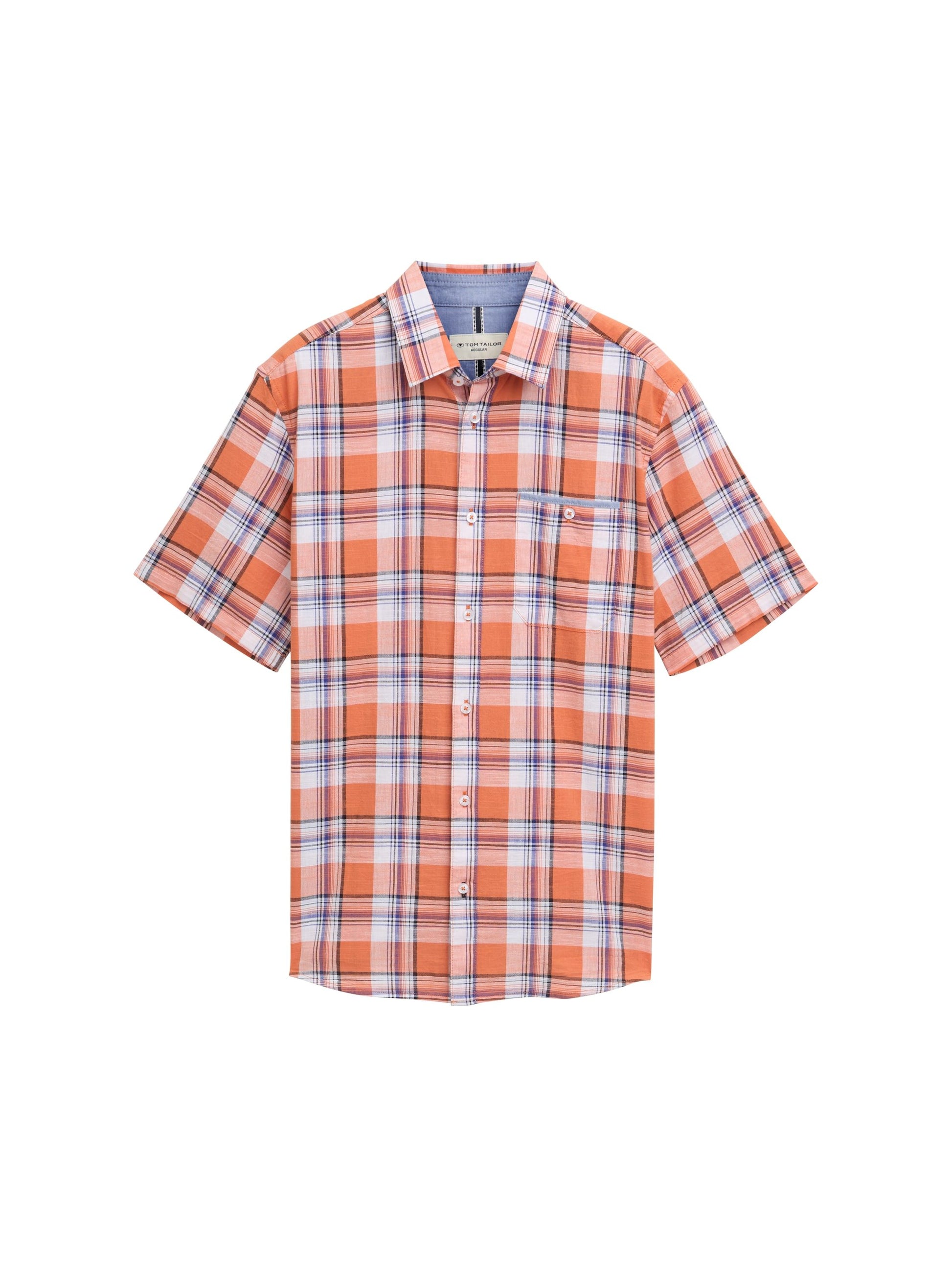 Tom Tailor Herren Kurzarmhemd XXXL orange