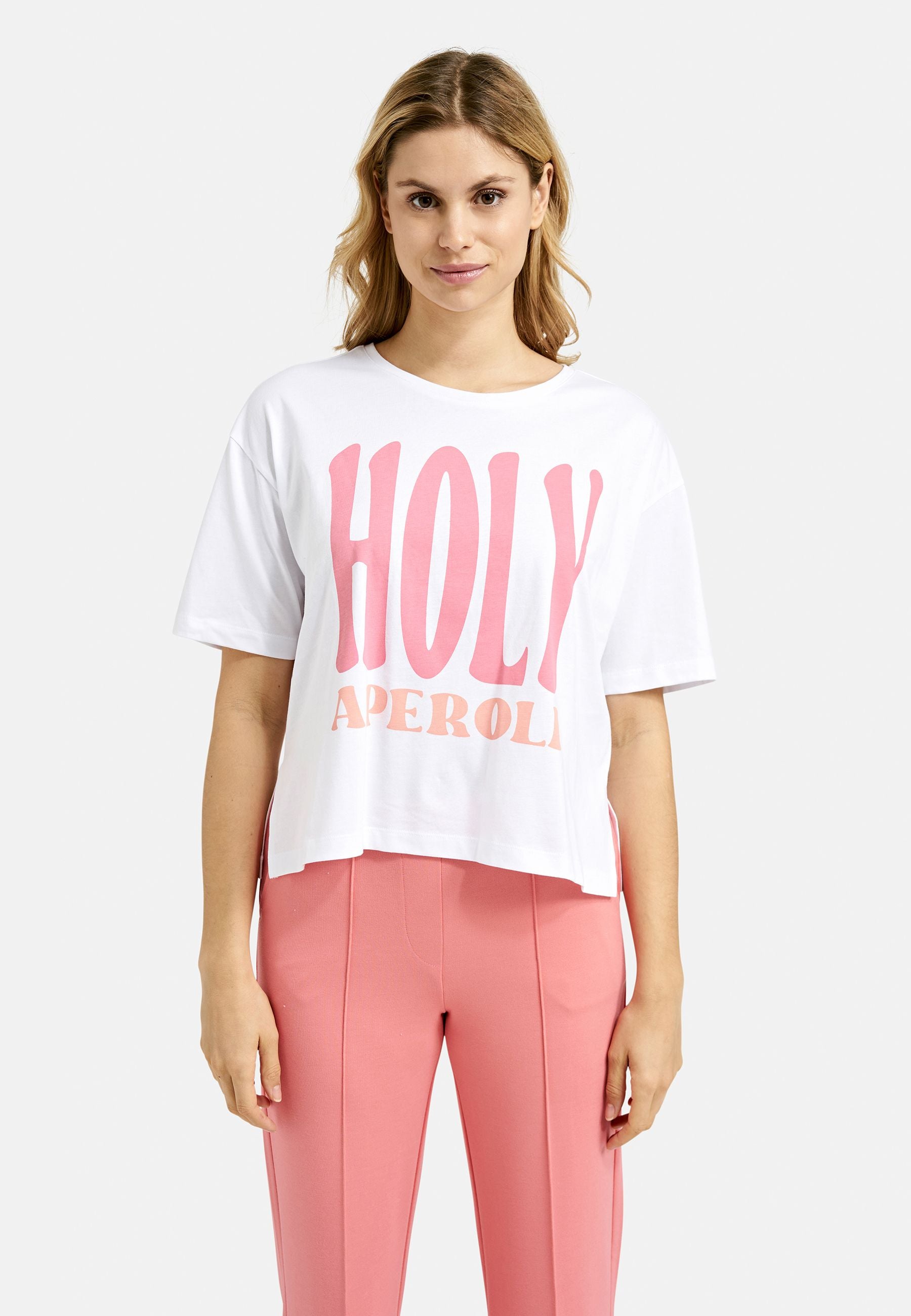Smith&Soul Damen Boxy T-Shirt Wording weiß