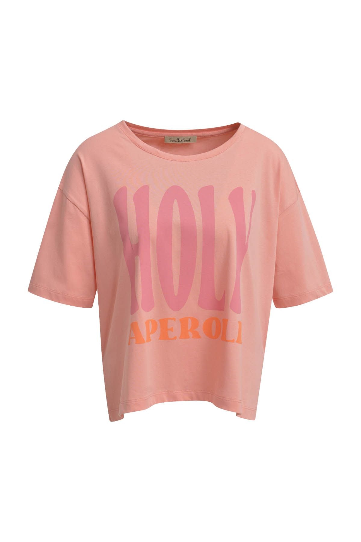Smith&Soul Damen Boxy T-Shirt Wording XL rosa