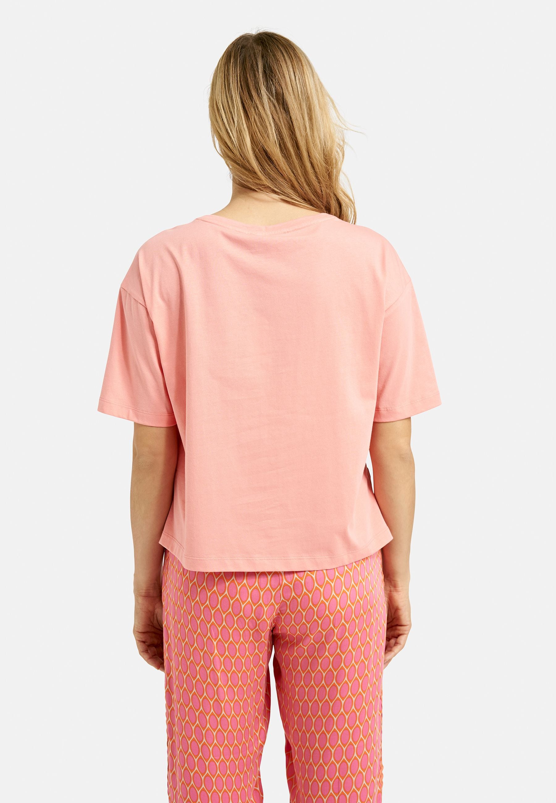 Smith&Soul Damen Boxy T-Shirt Wording rosa