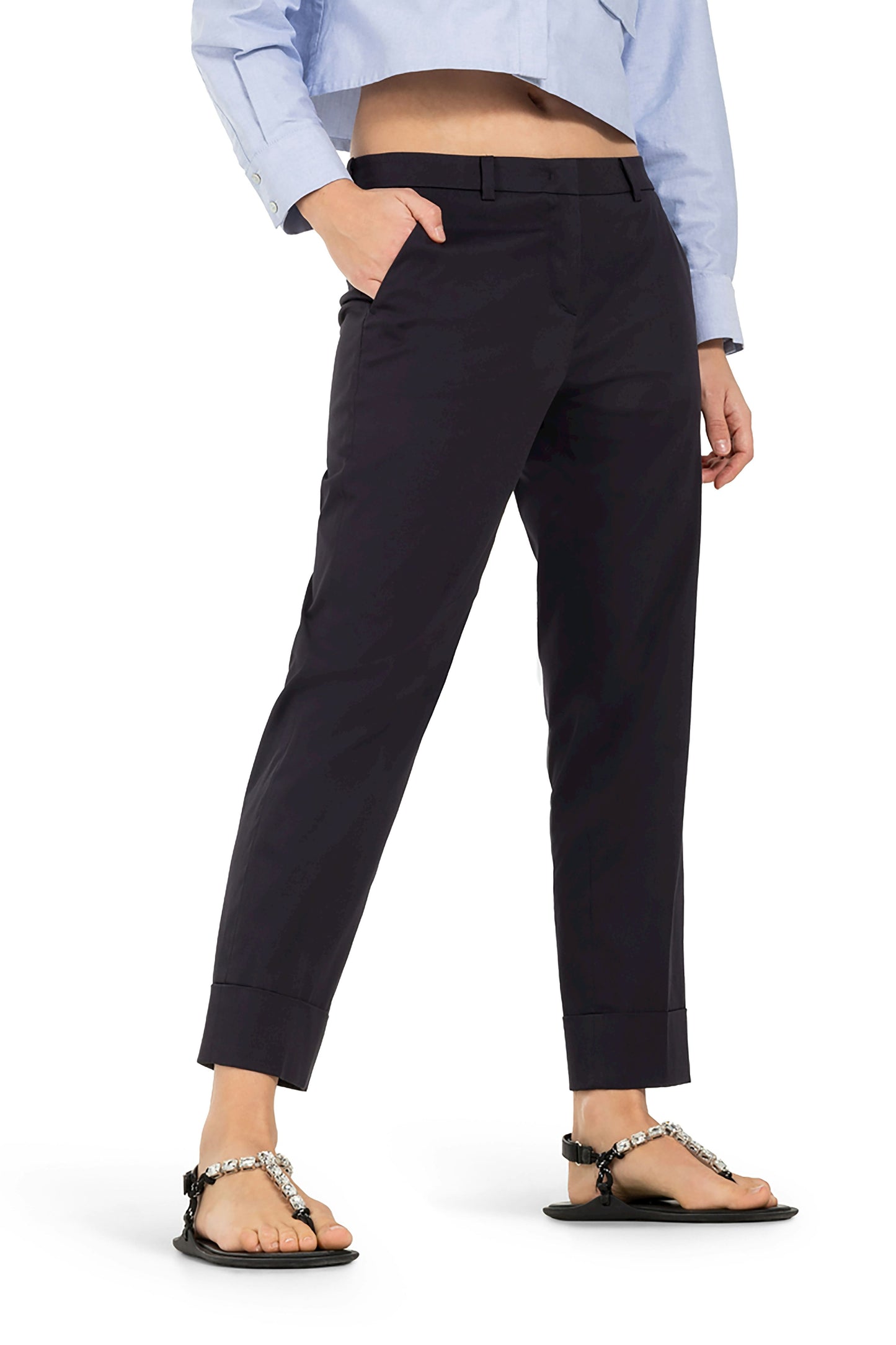 Cambio Damen Hose Krystal blau