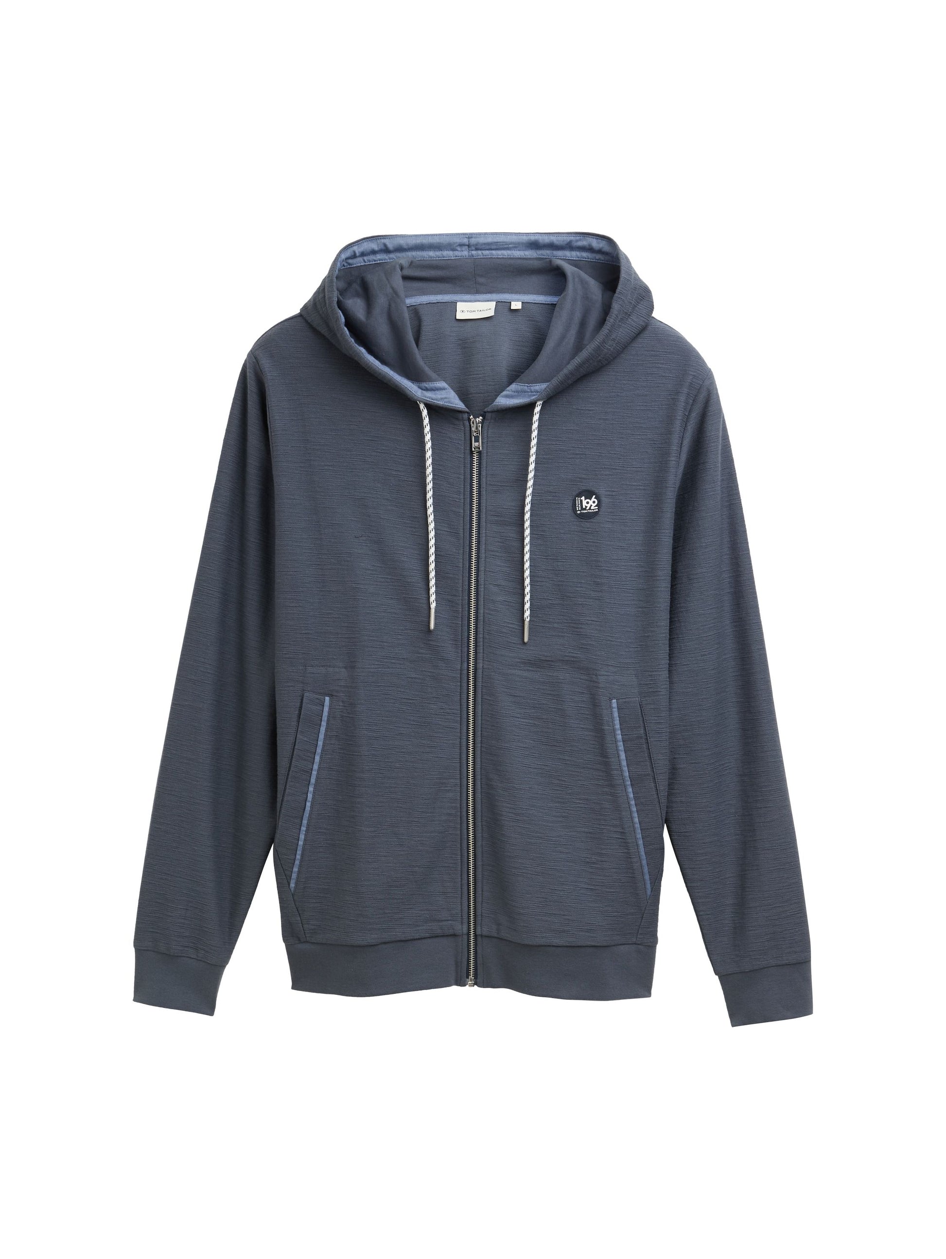 Tom Tailor Herren Ultralight Sweatjacke mit Kapuze XXXL grau