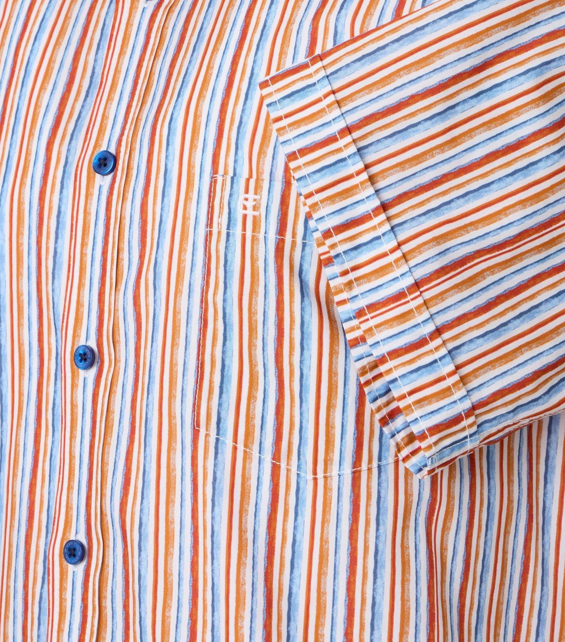 Casa Moda Herren Kurzarmhemd orange