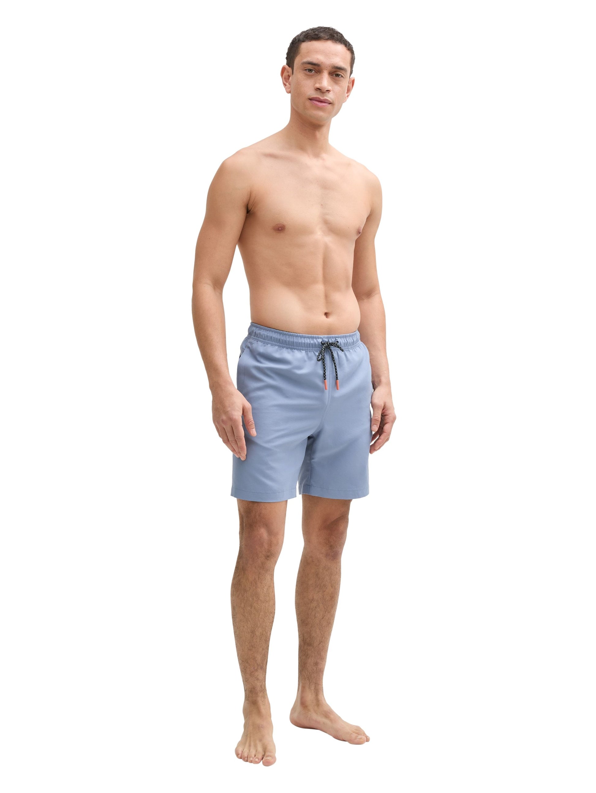 Tom Tailor Herren Basic Badeshorts blau