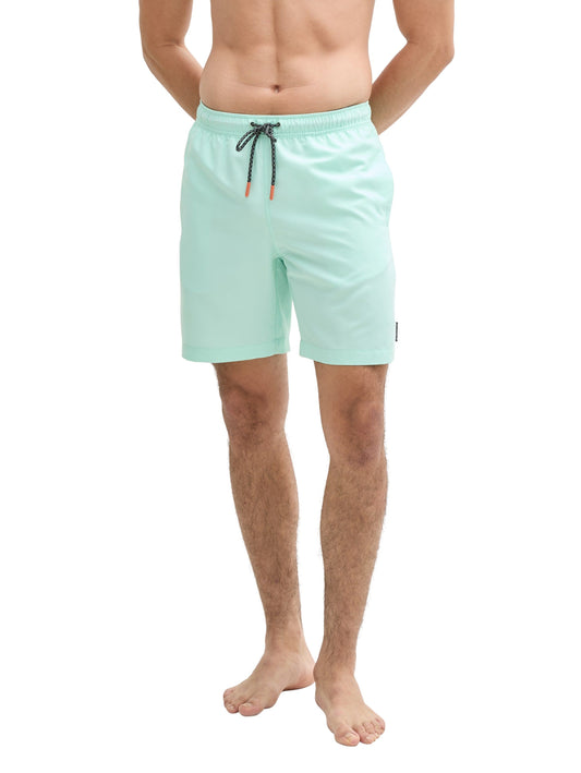 Tom Tailor Herren Basic Badeshorts grün