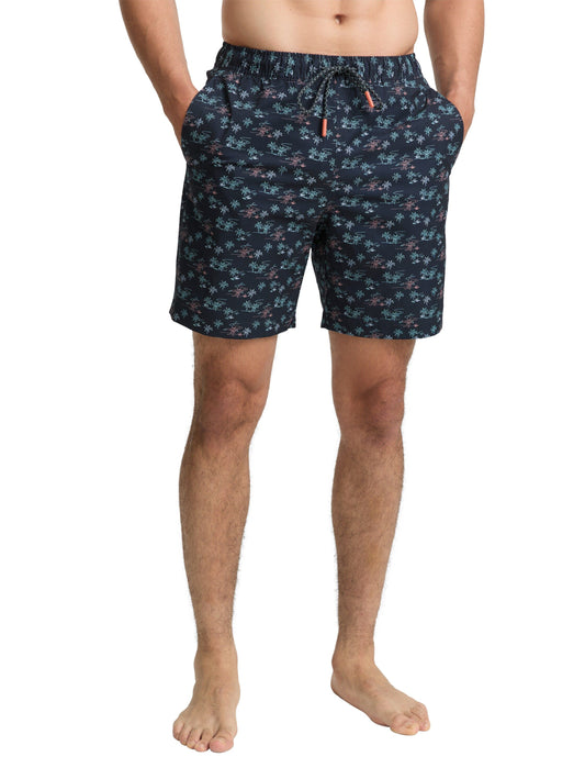 Tom Tailor Herren Badeshorts mit Print blau