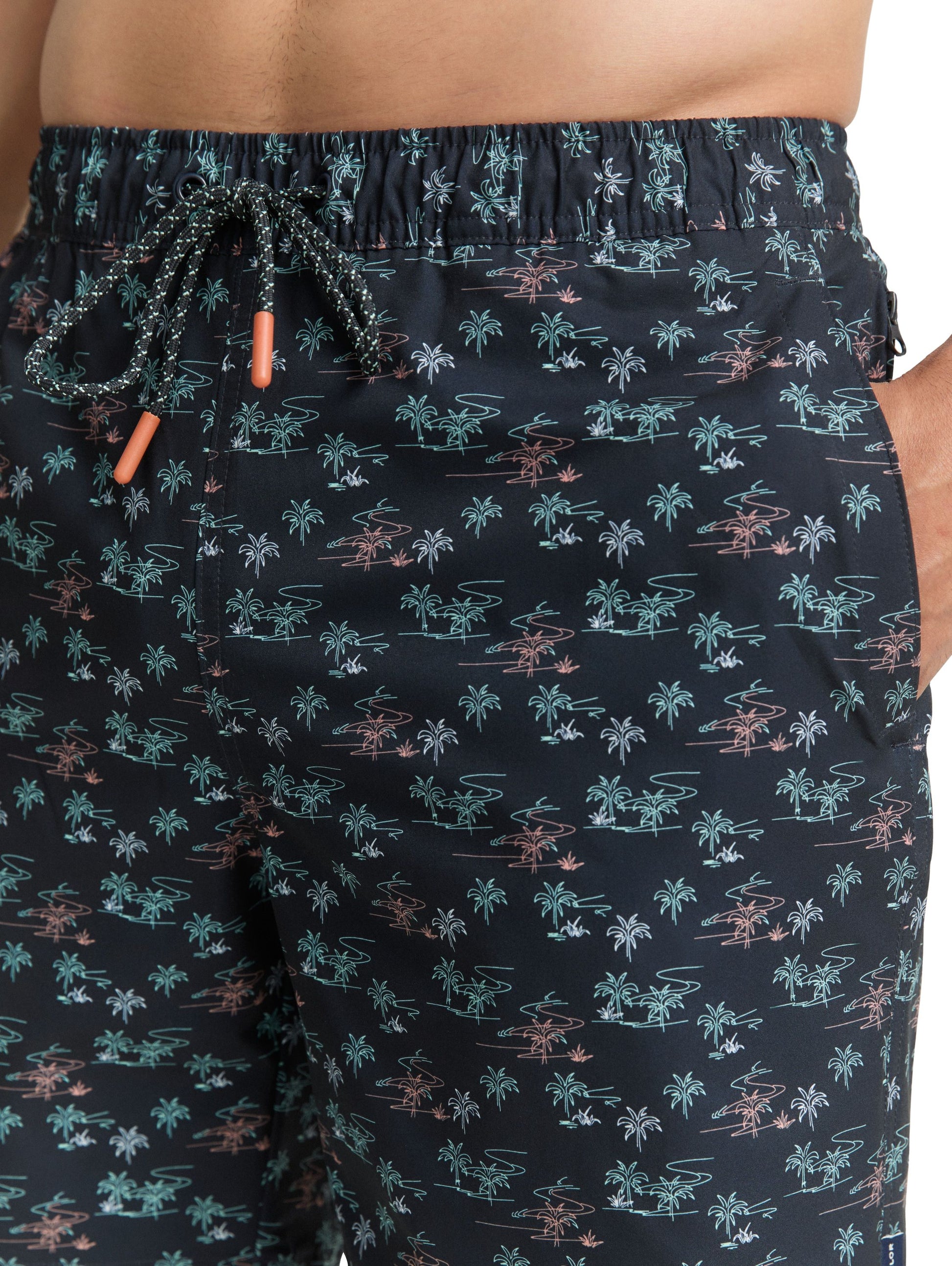Tom Tailor Herren Badeshorts mit Print blau