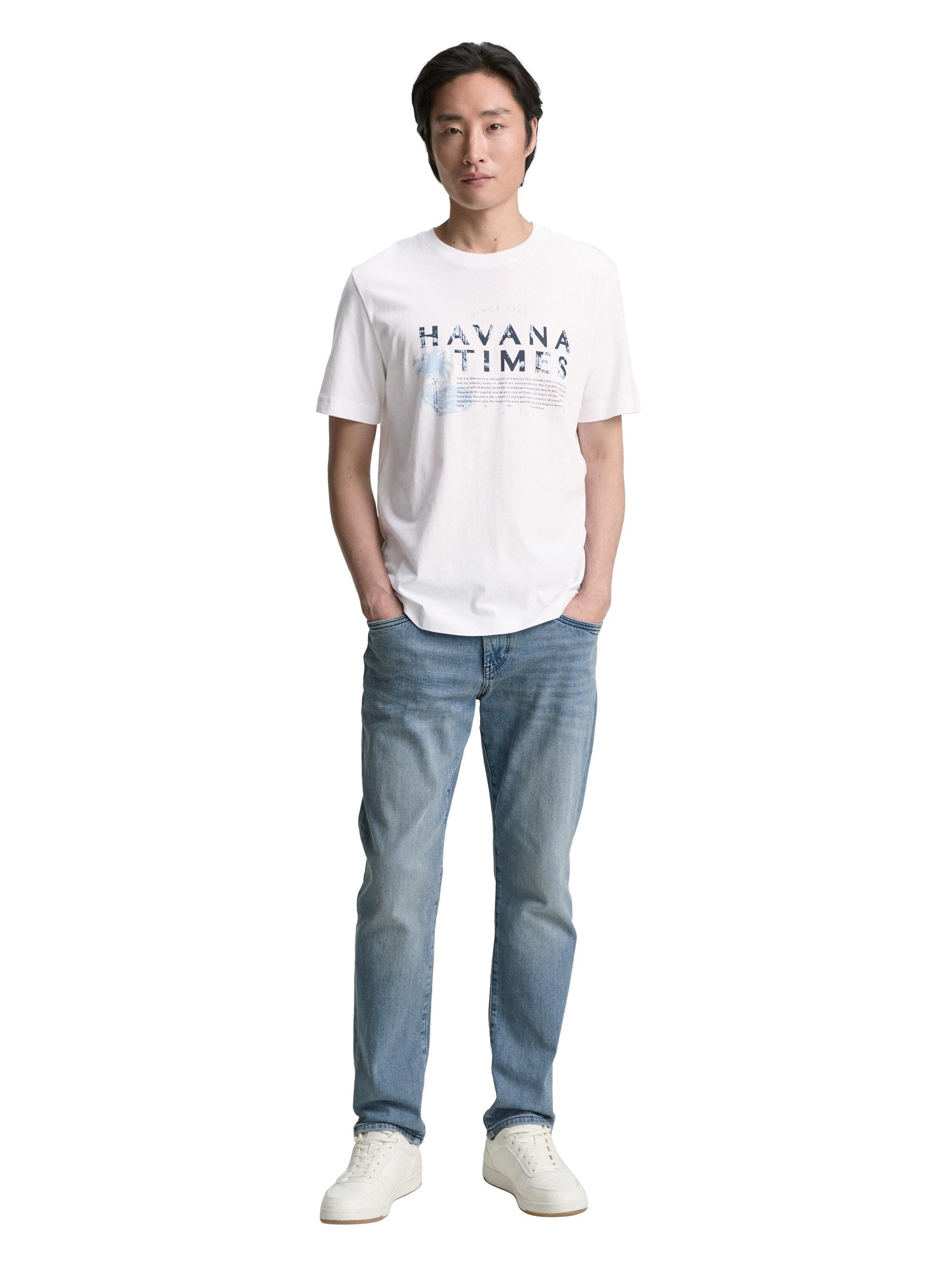 Tom Tailor Herren T-Shirt weiß
