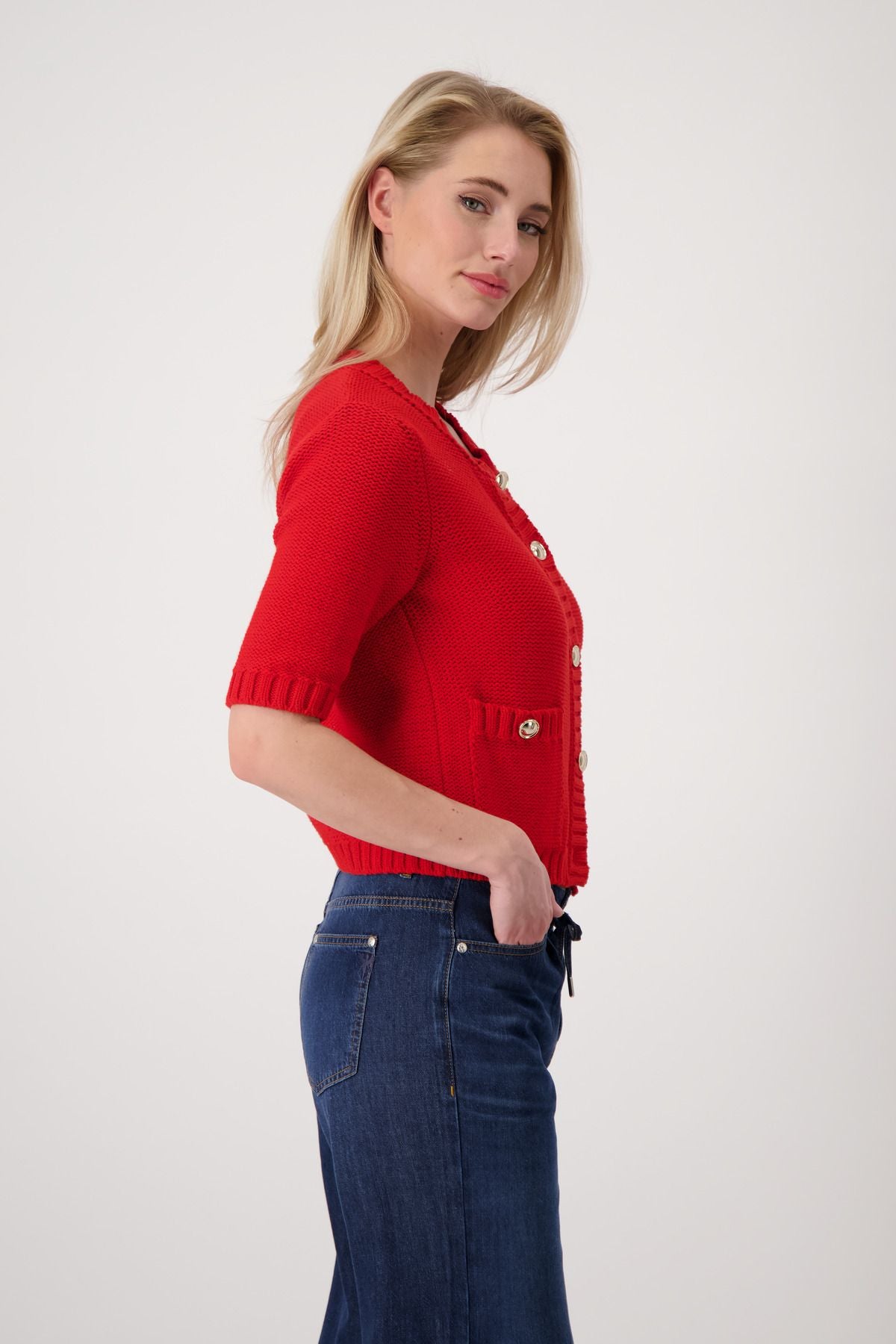 Monari Damen Strickjacke rot