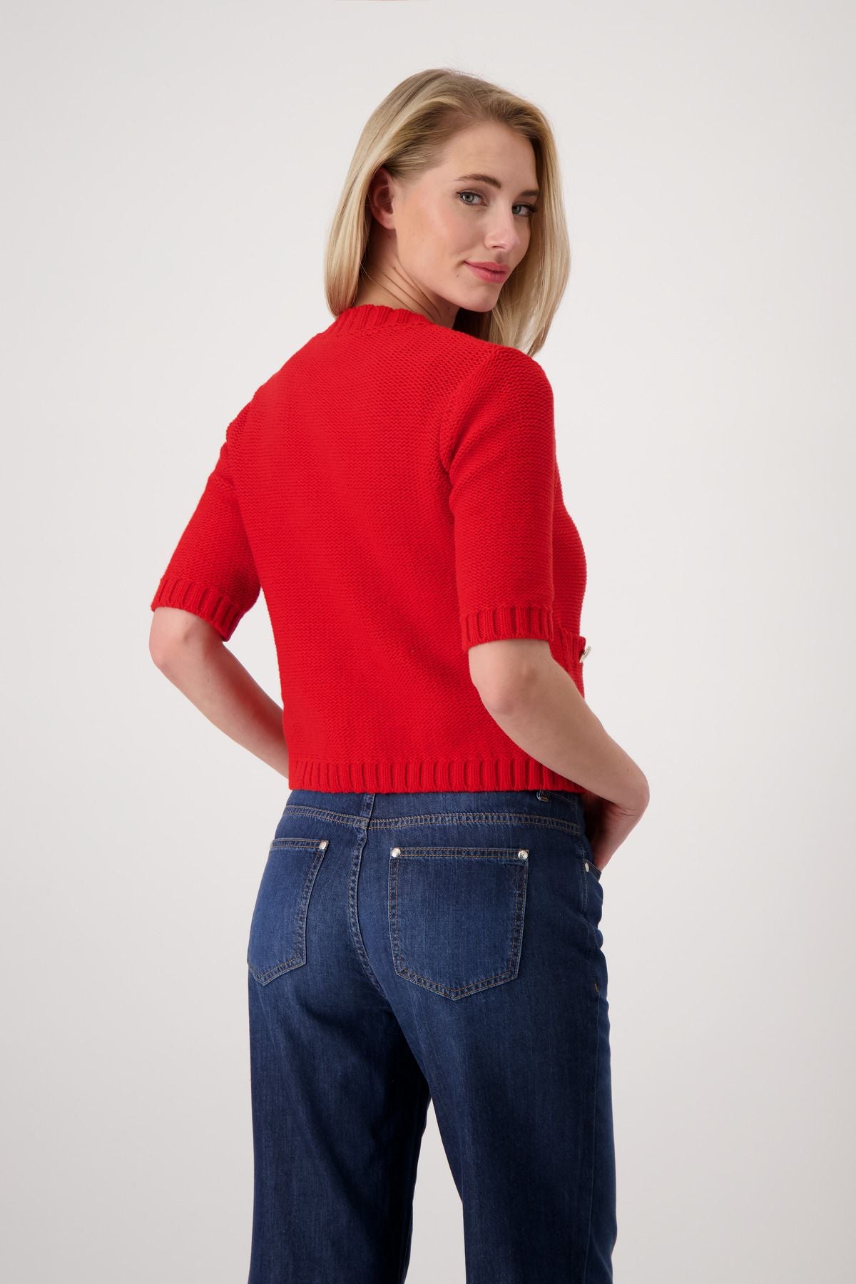 Monari Damen Strickjacke rot