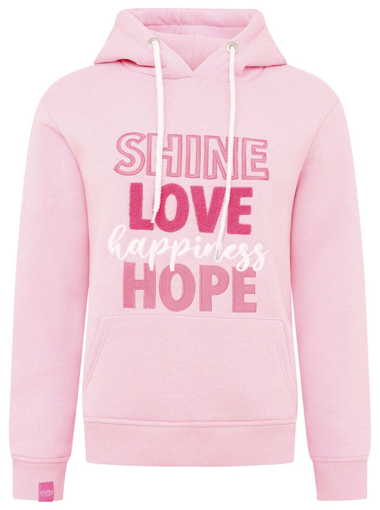 Zwillingsherz Damen Hoodie Shine Love Hope pink