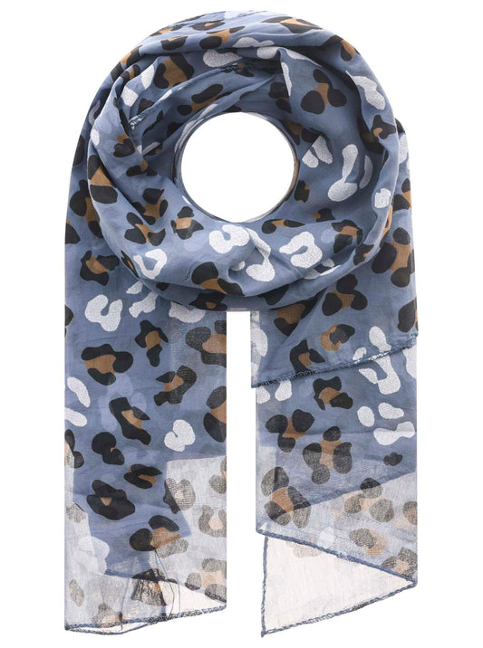 Zwillingsherz Damen Schal Big Leo Spots blau