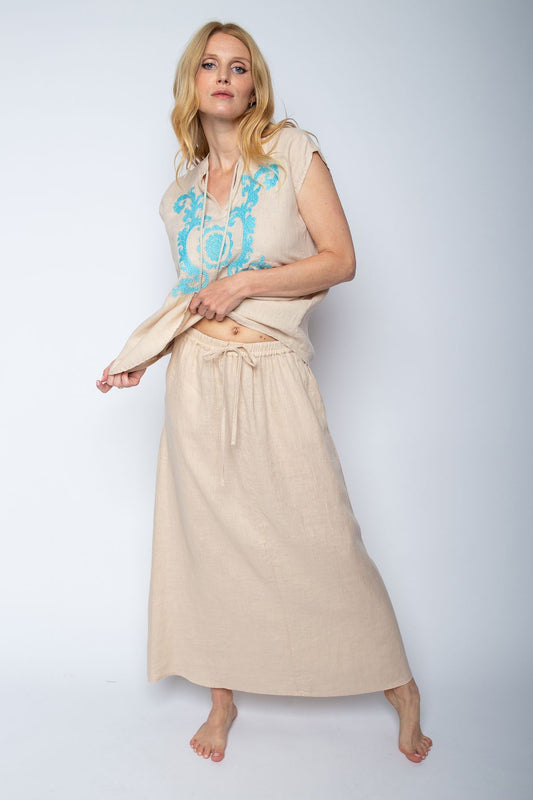 Emily van den Bergh Damen Rock beige