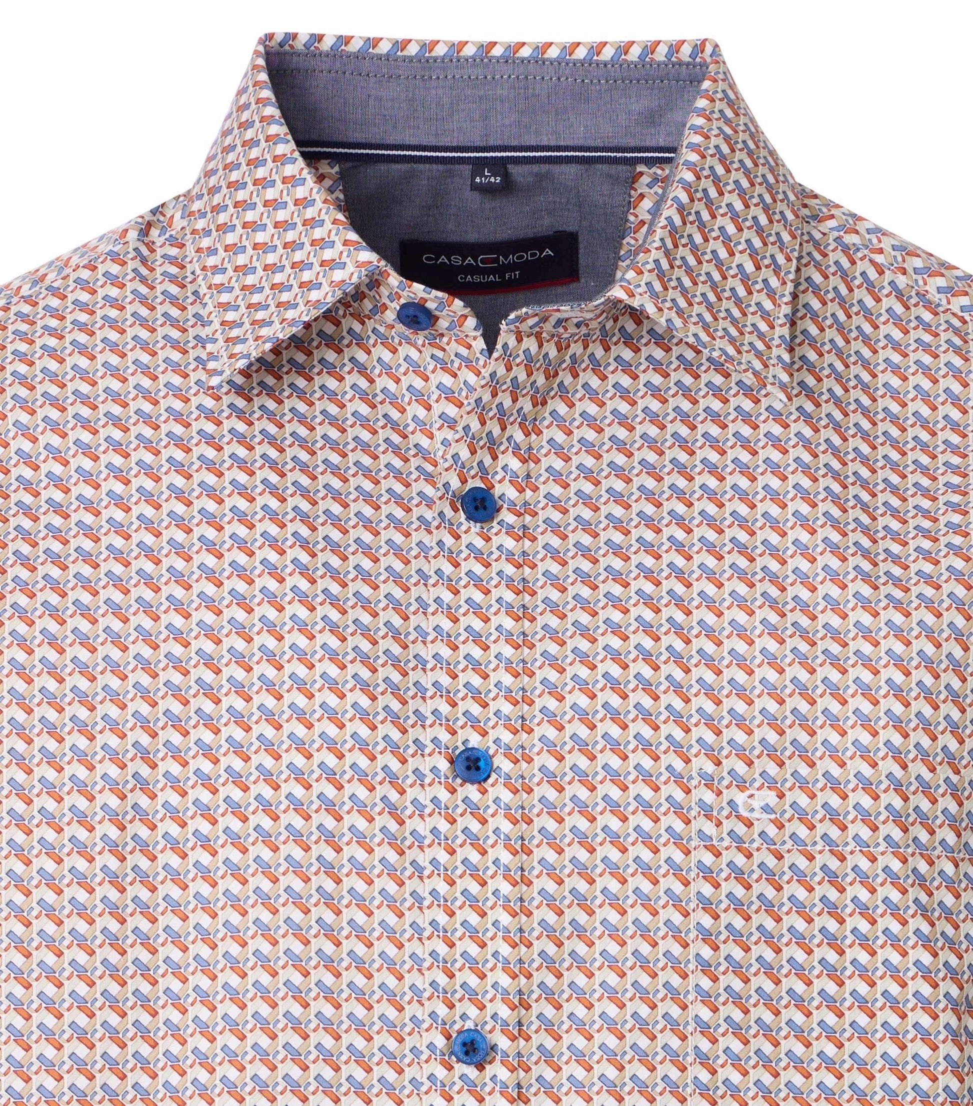 Casa Moda Herren Kurzarmhemd orange