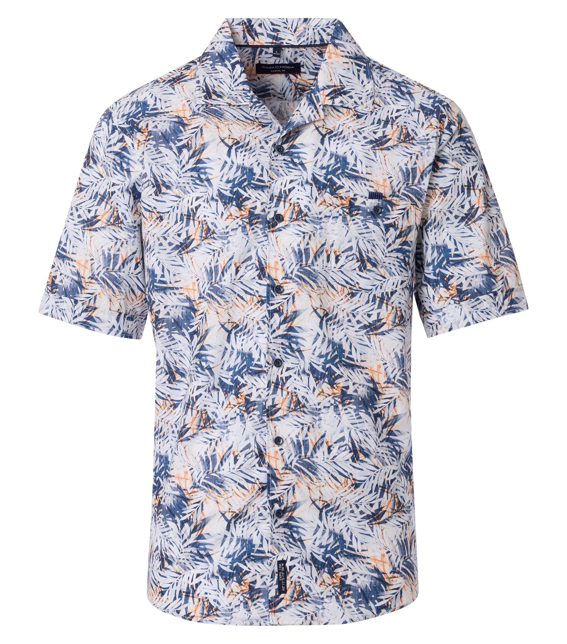 Casa Moda Herren Kurzarmhemd blau