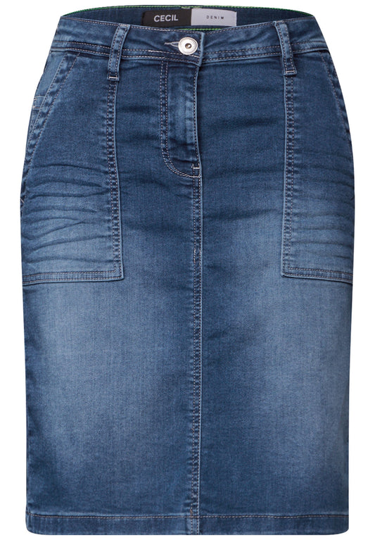 Cecil Damen Jeansrock blau