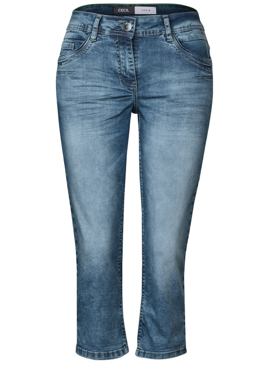 Cecil Damen Jeans 3 4 Hosen blau