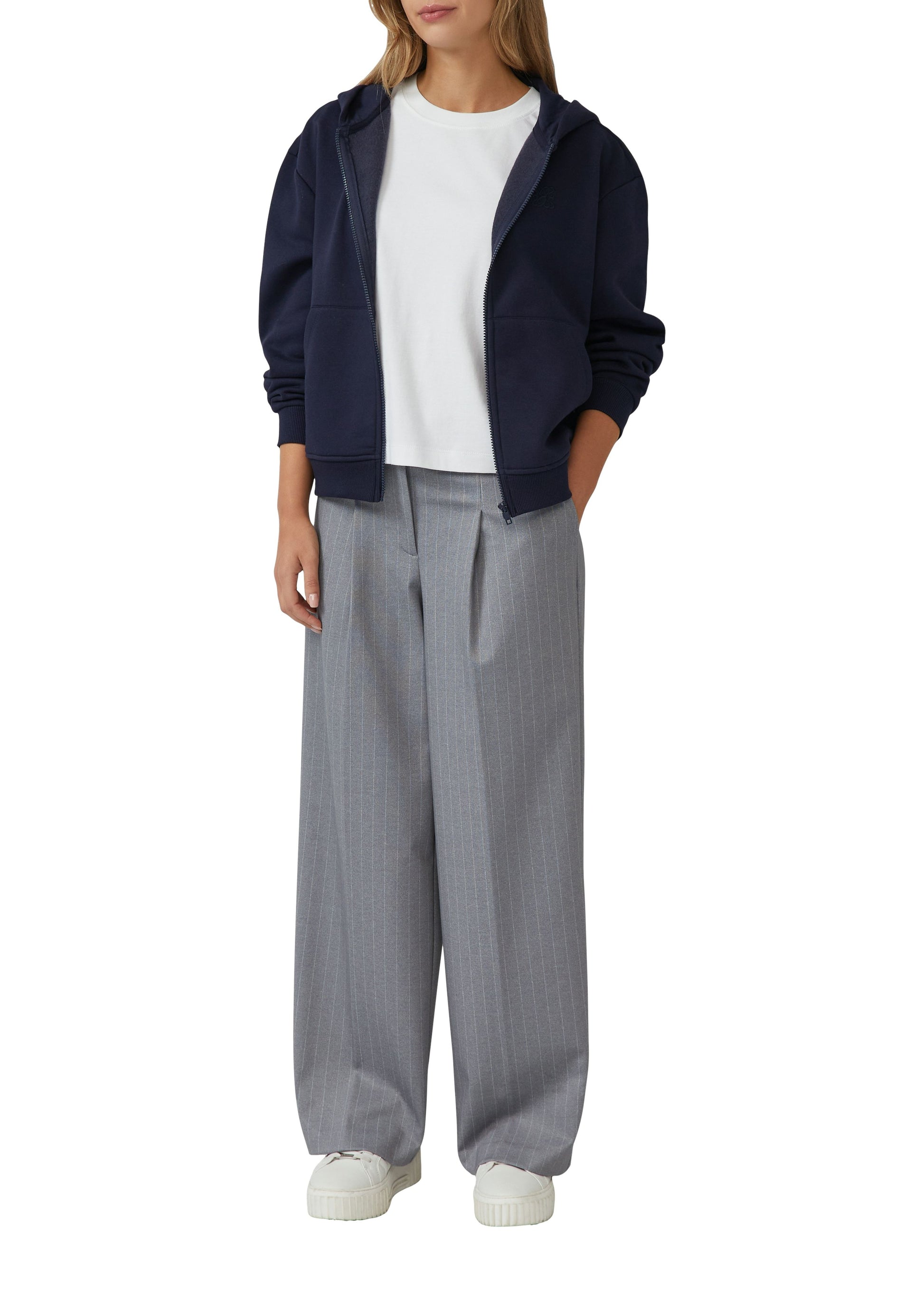 s.Oliver Damen Sweatjacke blau