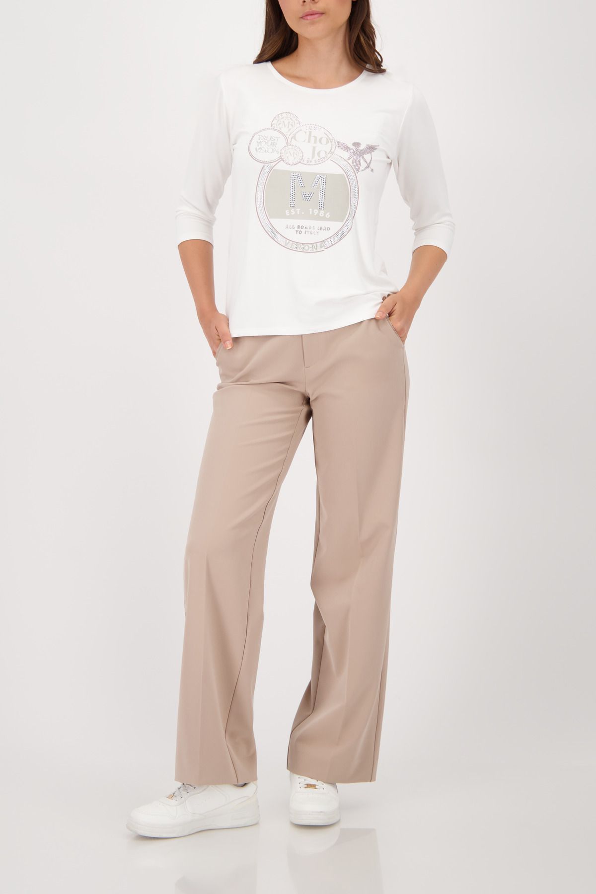 monari Damen Pullover weiß