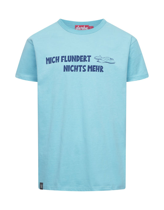derbe Herren T-Shirt Flunder blau