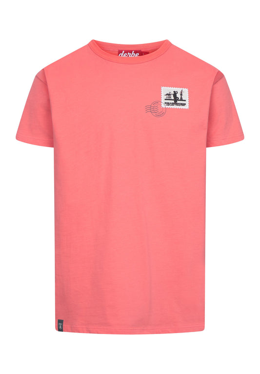 derbe Herren T-Shirt Pollerhocken Post pink