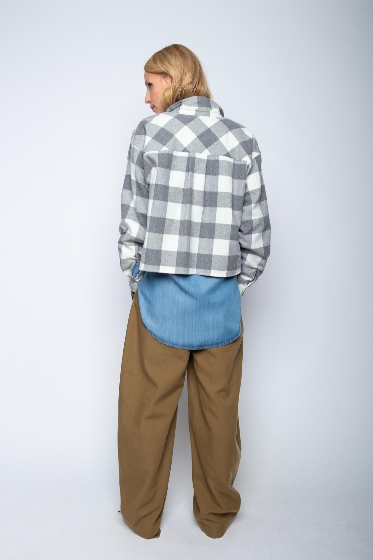 Emily van den Bergh Damen Bluse grau
