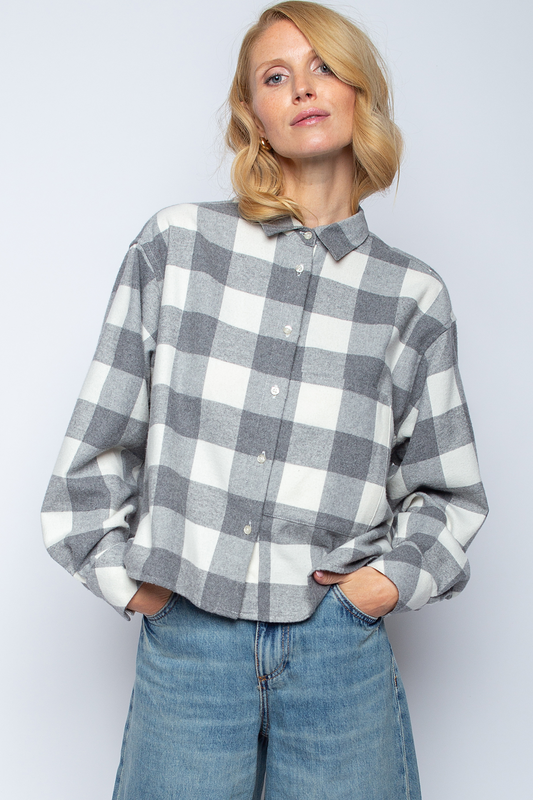 Emily van den Bergh Damen Bluse grau