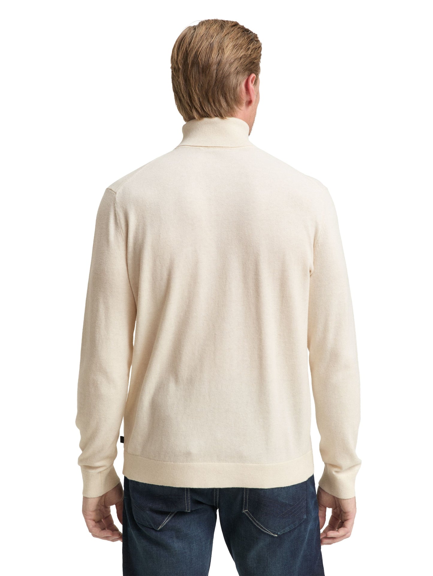 Tom Tailor Herren Rollkragenpullover weiß