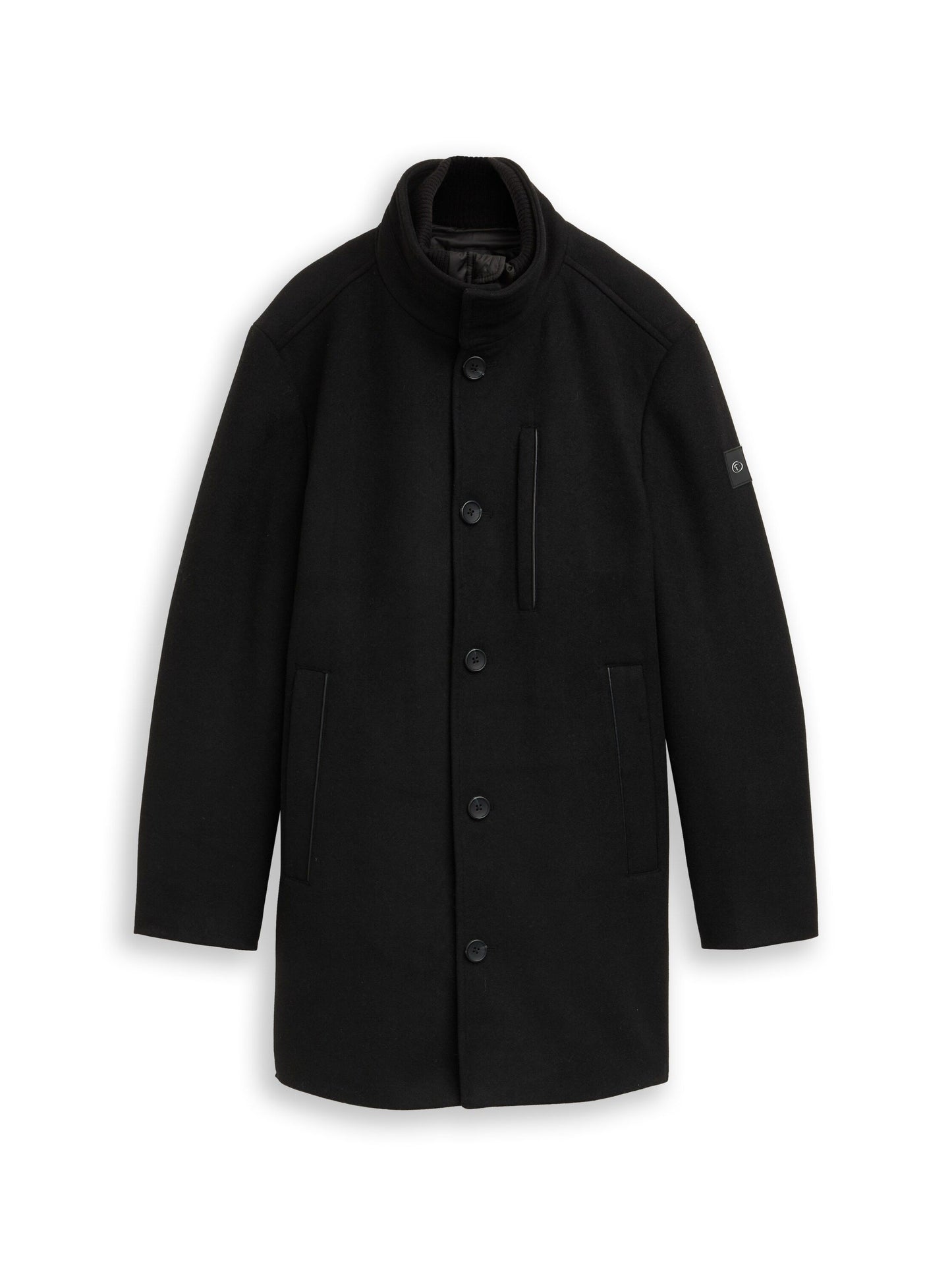 Tom Tailor Herren 2-in-1 Wollmantel XXXL schwarz