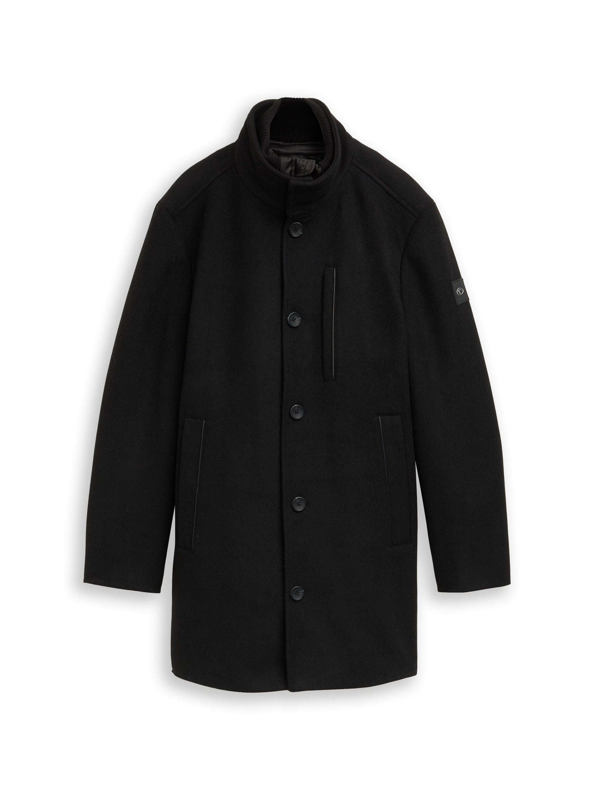 Tom Tailor Herren 2-in-1 Wollmantel XXXL schwarz