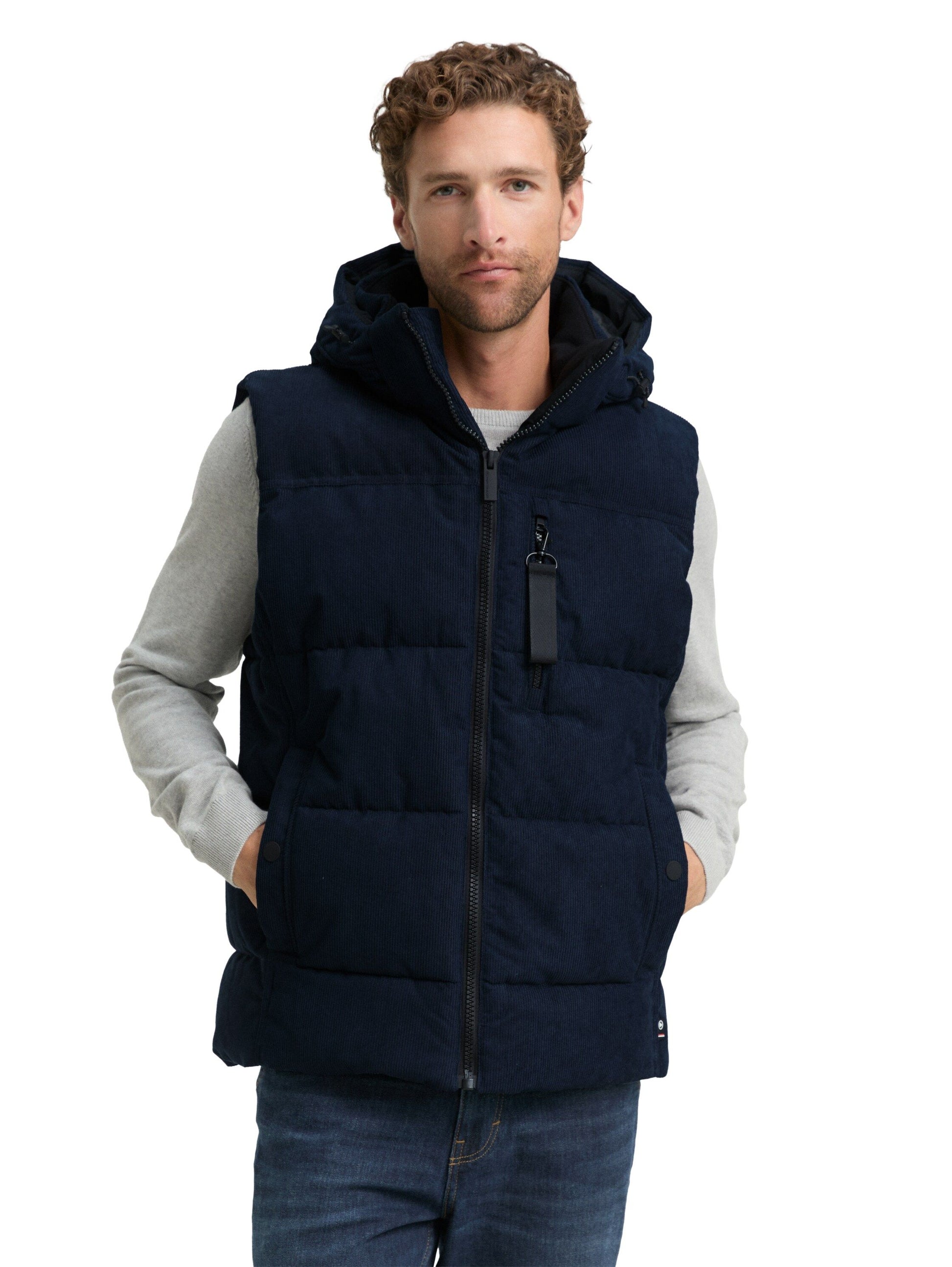 Tom Tailor Herren Weste blau