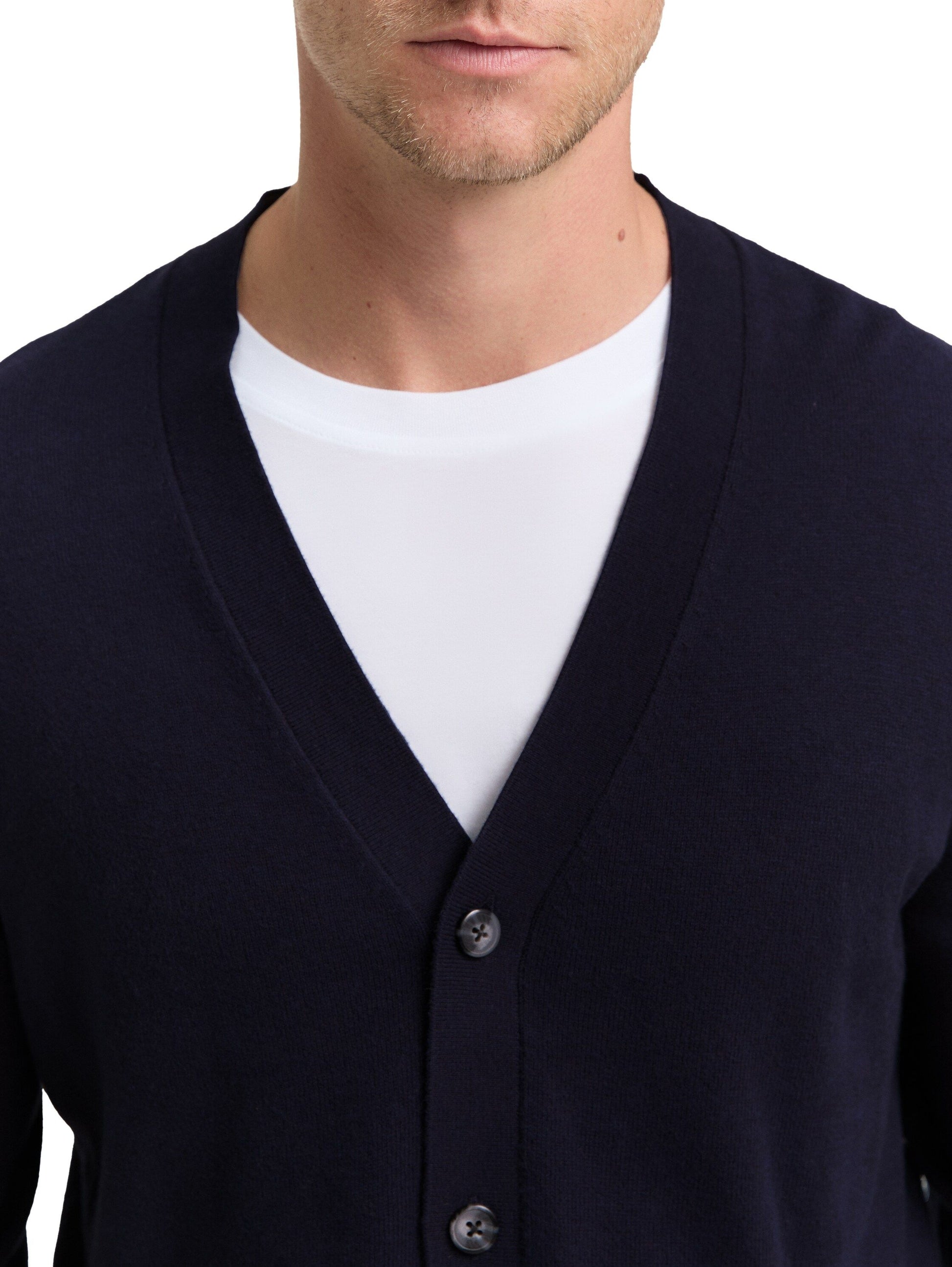 Tom Tailor Herren Stickjacke blau