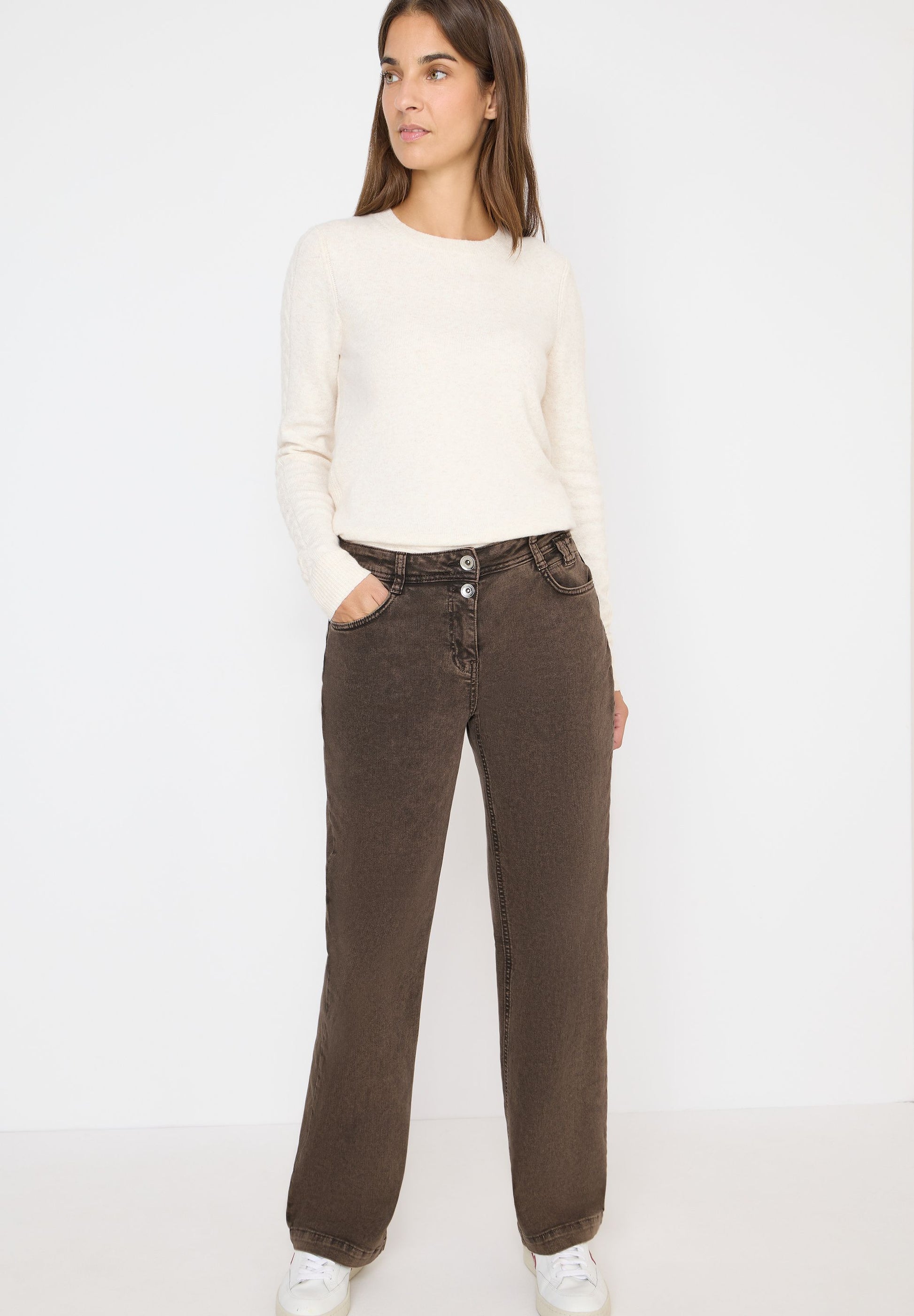 Cecil Damen Jeans braun