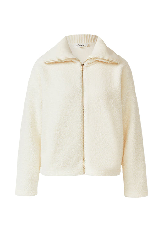 s.Oliver Damen Sweatjacke weiß