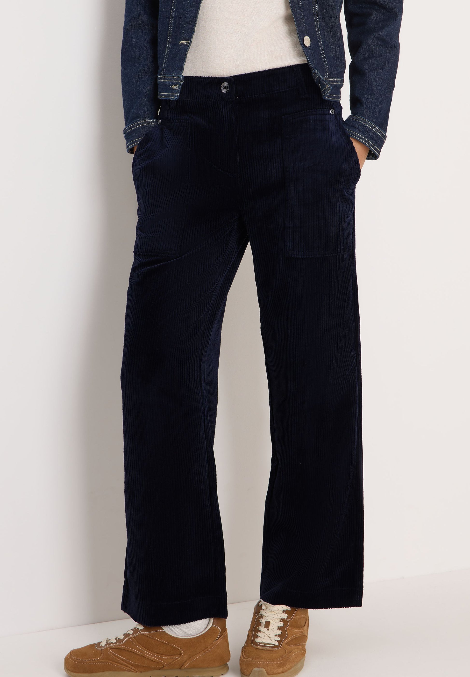 Cecil Damen Cordhose blau