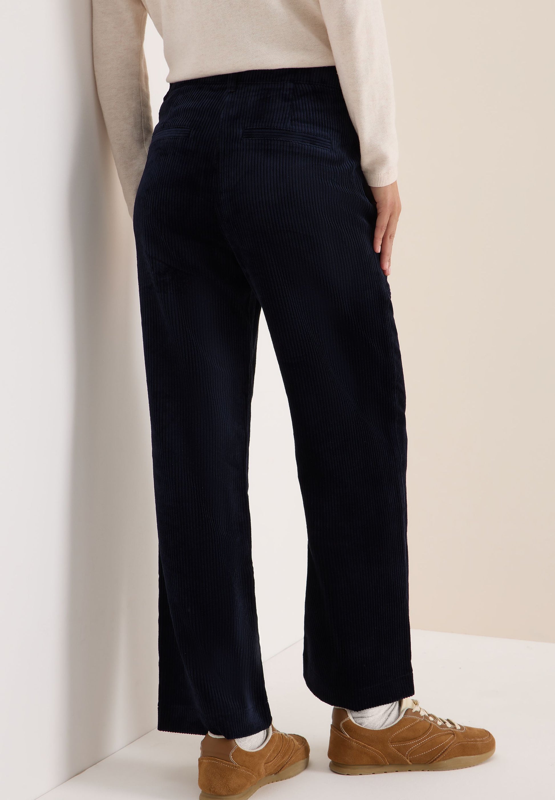 Cecil Damen Cordhose blau