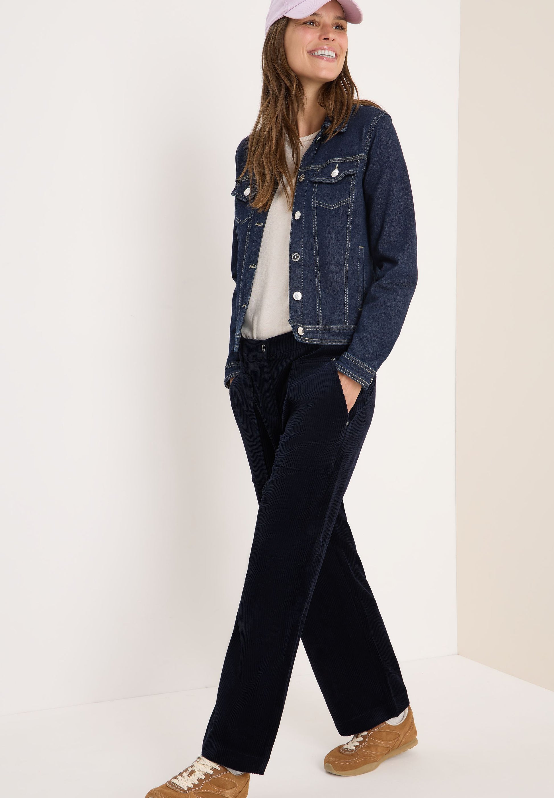 Cecil Damen Cordhose blau