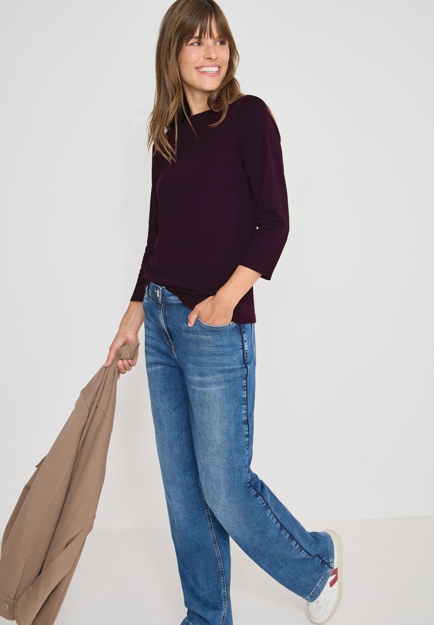 Cecil Damen Basic Shirt rot