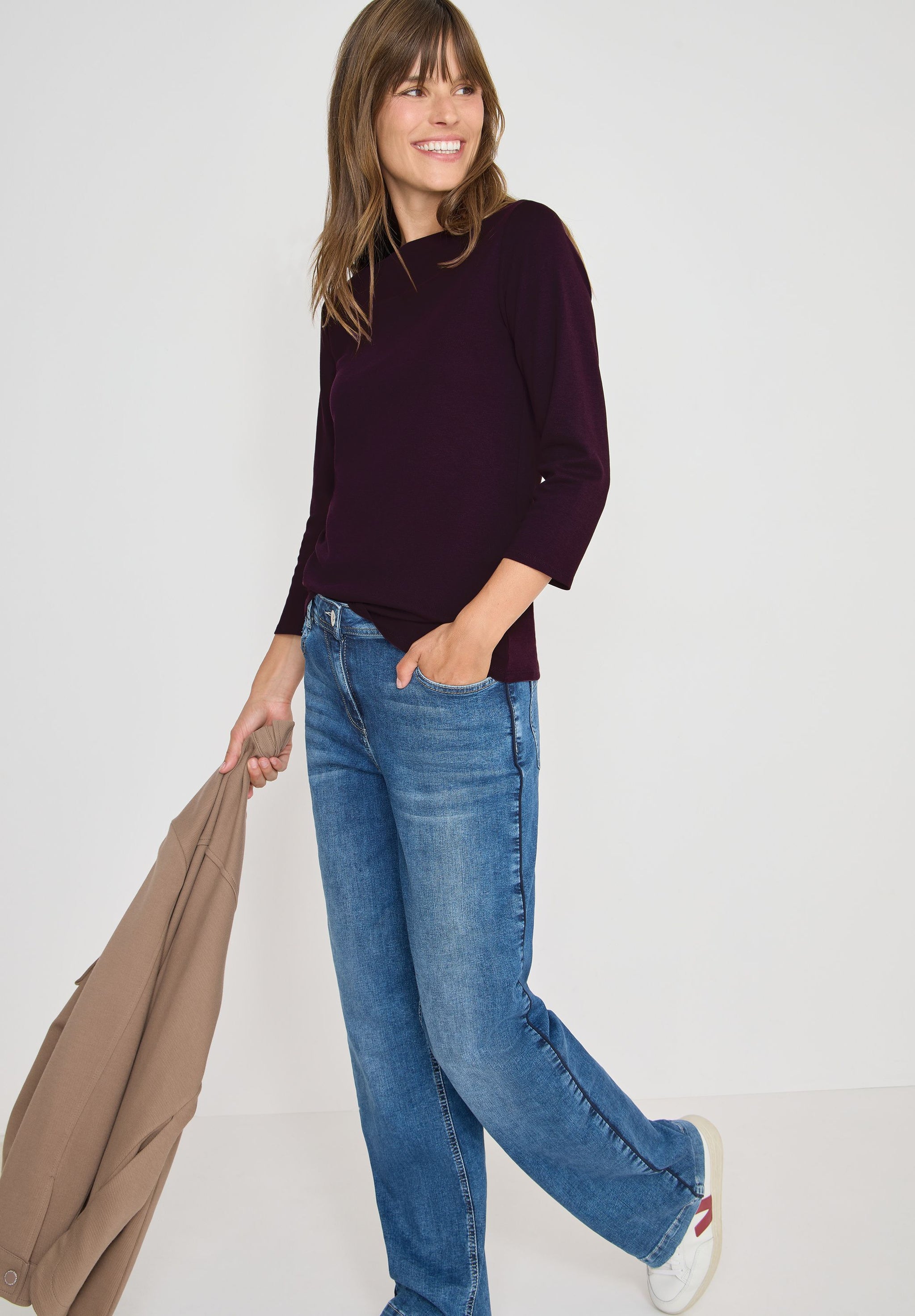 Cecil Damen Basic Shirt rot