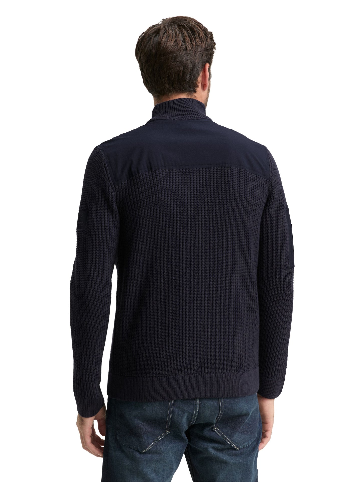 Tom Tailor Herren Strickjacke blau