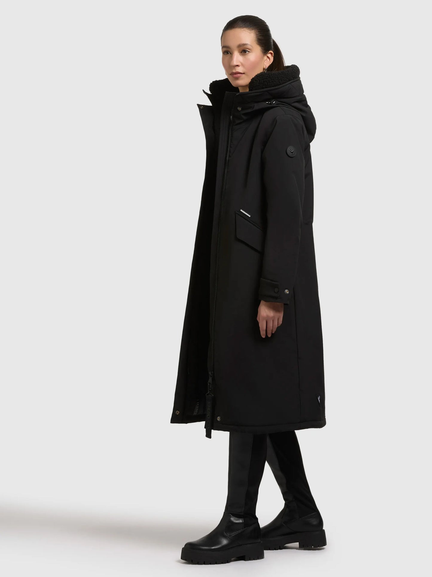 khujo Damen Mantel Agneta2 schwarz